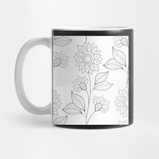 Spring Pattern with Floral Motifs Mug